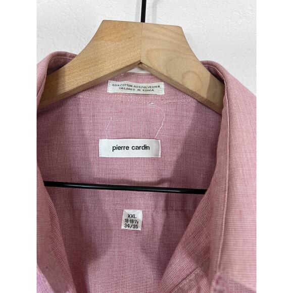 Pierre Cardin XXL Pink Long Sleeve Button Up Dress Shirt - Picture 3 of 3